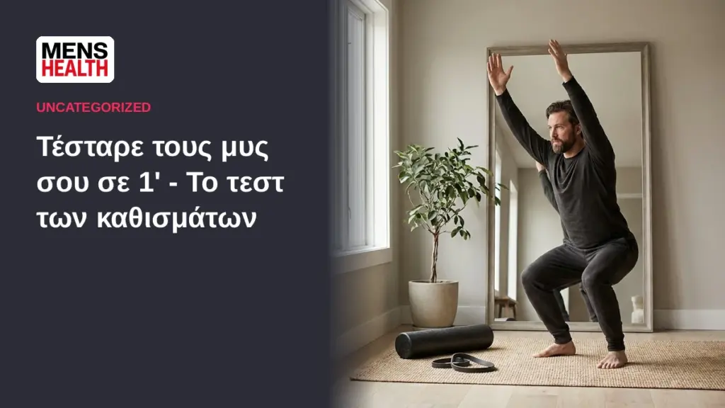 Τέσταρε τους μυς σου σε 1' - Το τεστ των καθισμάτων 1 Τέσταρε τους μυς σου σε 1' - Το τεστ των καθισμάτων