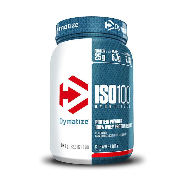 ISO 100 Hydrolyzed Whey 932gr – Dymatize με γεύση Strawberry 1 ISO 100 Hydrolyzed Whey 932gr – Dymatize με γεύση Strawberry