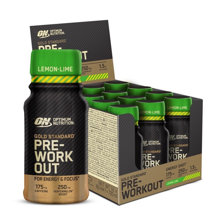 Gold Standard Pre-Workout Shot - Optimum Nutrition Lemon & Lime 60ml 1 Gold Standard Pre-Workout Shot - Optimum Nutrition Lemon & Lime 60ml