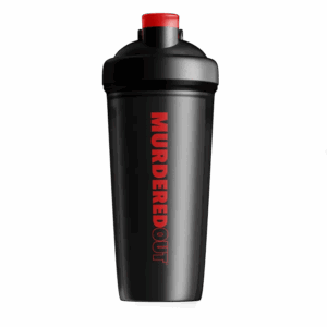 Shaker Πρωτεΐνης - Murdered Out 600ml Πλαστικό Μαύρο & Κόκκινο