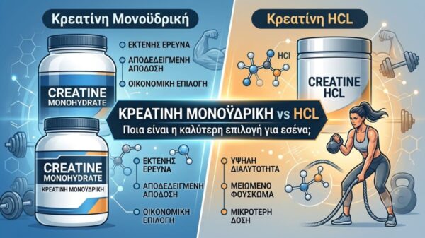 Κρεατίνη HCL vs Μονουδρική: Ποια να Διαλέξεις