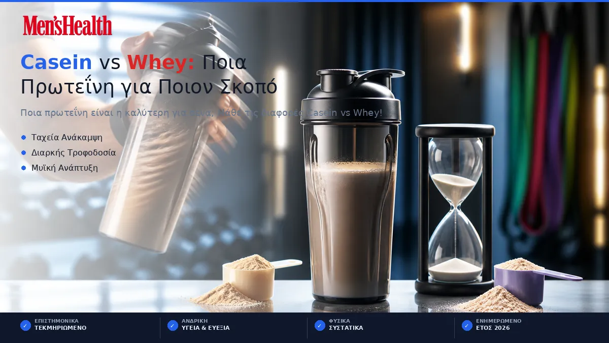 Casein vs Whey: Ποια Πρωτεΐνη για Ποιον Σκοπό 5 casein vs whey poia proteini gia poion skopo featured