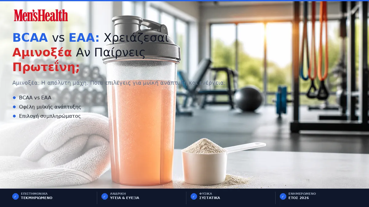 BCAA vs EAA: Χρειάζεσαι Αμινοξέα Αν Παίρνεις Πρωτεΐνη; 5 bcaa vs eaa chreiazesai aminoxea an pairneis proteini featured