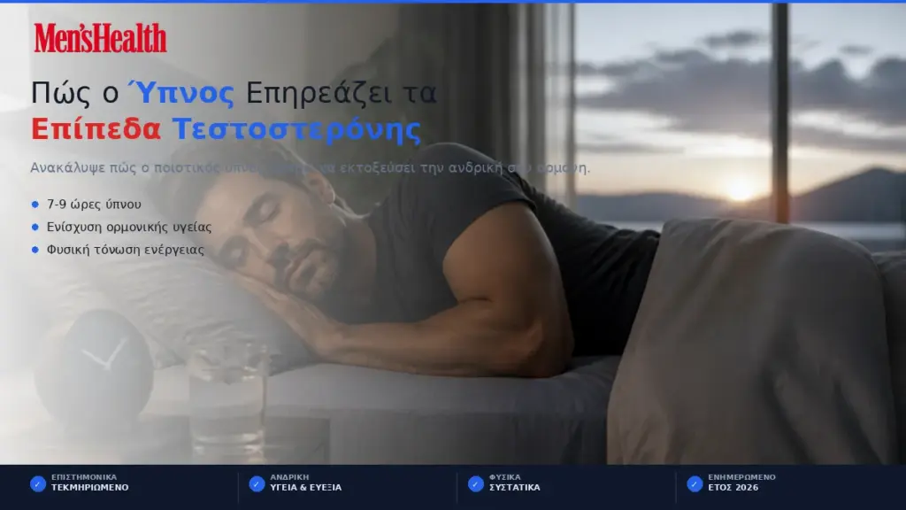 Πώς ο Ύπνος Επηρεάζει τα Επίπεδα Τεστοστερόνης 1 pos o ypnos epireazei ta epipeda testosteronis featured