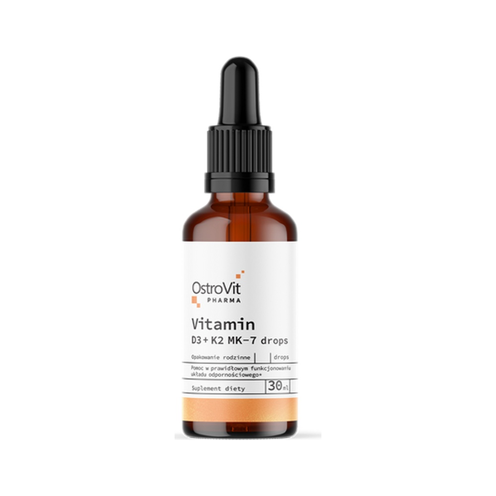 Pharma Βιταμίνη D3 + K2 MK-7 Σταγόνες 30 ml – OstroVit 1 Pharma Βιταμίνη D3 + K2 MK-7 Σταγόνες 30 ml – OstroVit - Menshealth