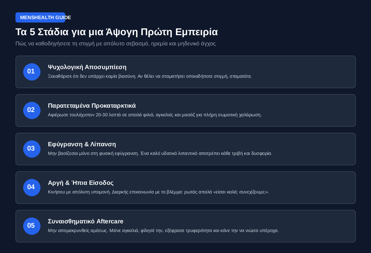 Πώς να Διαχειριστείτε την Πρώτη της Φορά 2 Τα 5 Στάδια της Πρώτης Φοράς